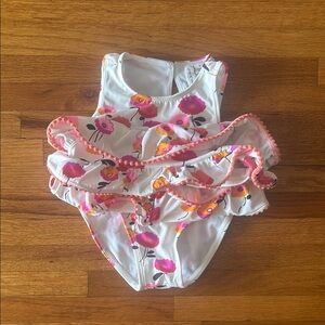 Floral Ruffle Swimsuit for little girls